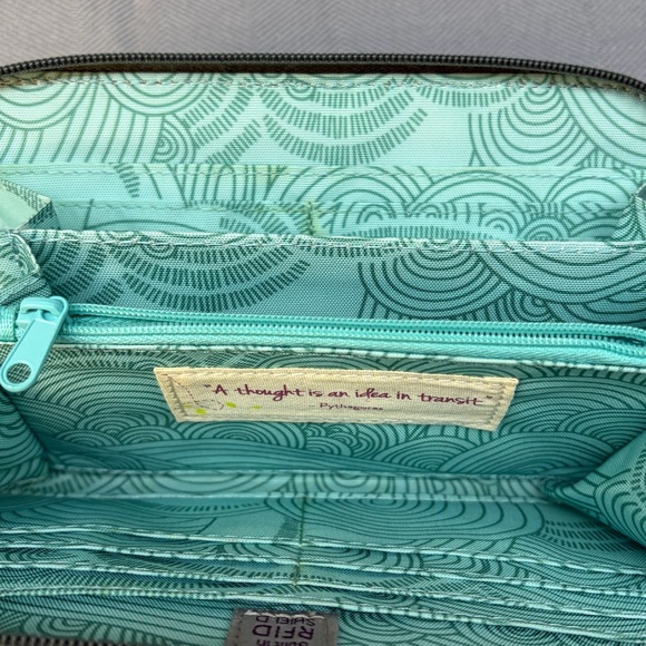 Haiku balsam green, wristlet, zippered, wallet, multi card holder - Picture 6 of 15